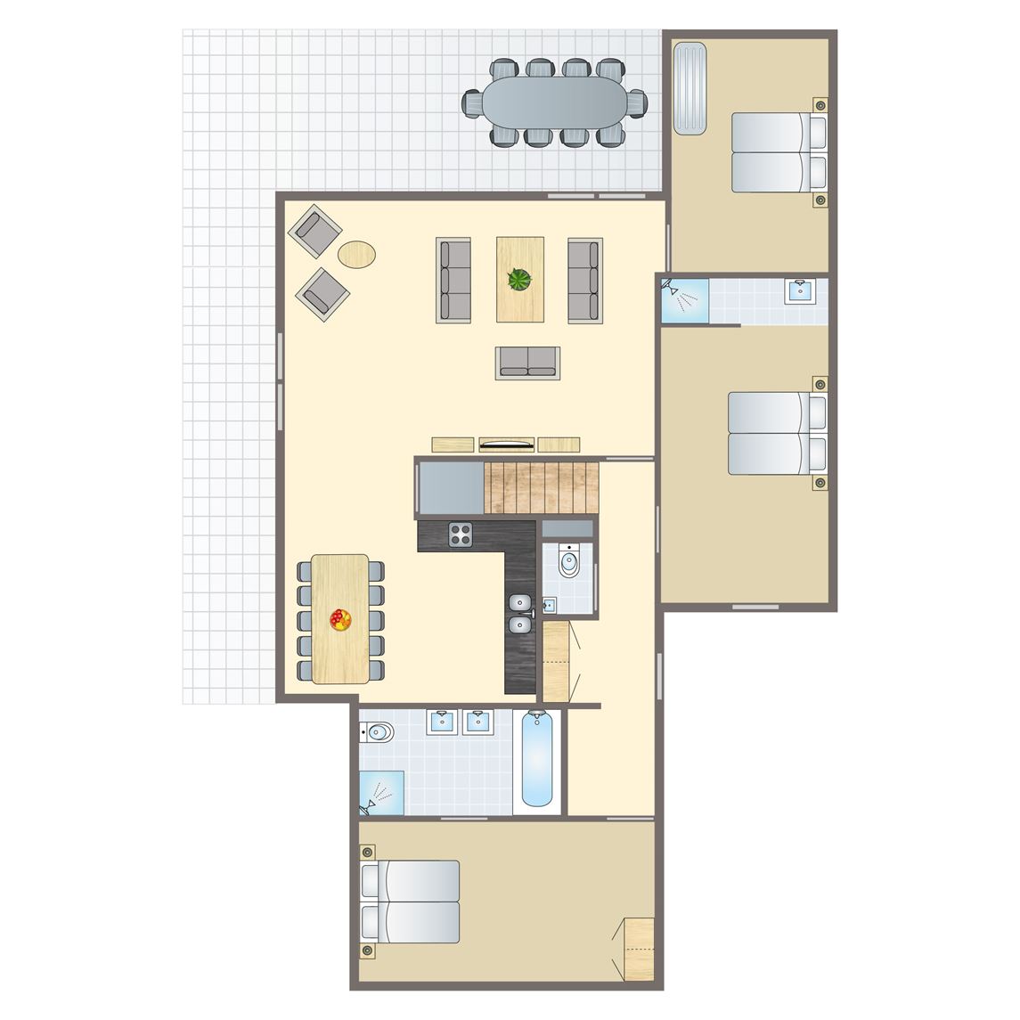 10 person villa Aqua Luxury - Vmr 10fl2 Aqua Bg